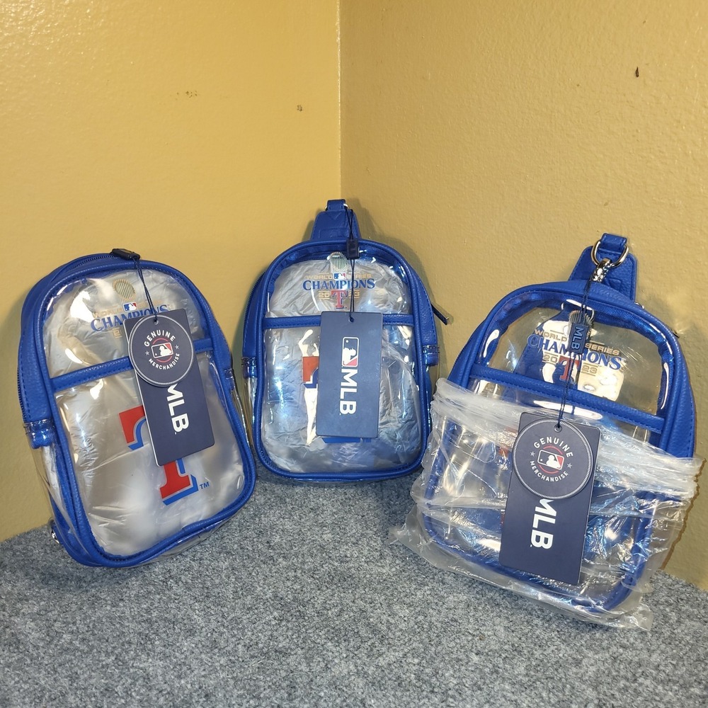 Texas Rangers Clear Sling Stadium Bag 2023 World Champions Crossbody